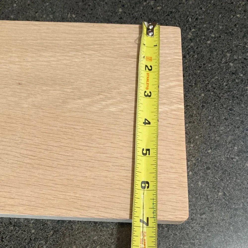 New floating wood shelf approx 7x7 European white oak